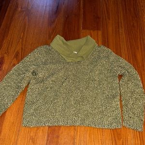 Green Christopher & Banks sweater with collar size large